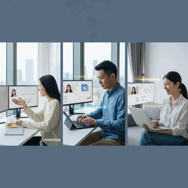 Remote team collaborating on digital documents