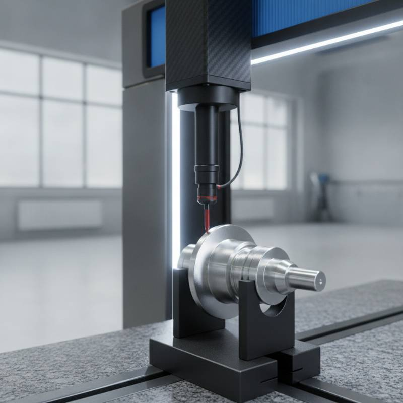 CMM probe measuring turned part