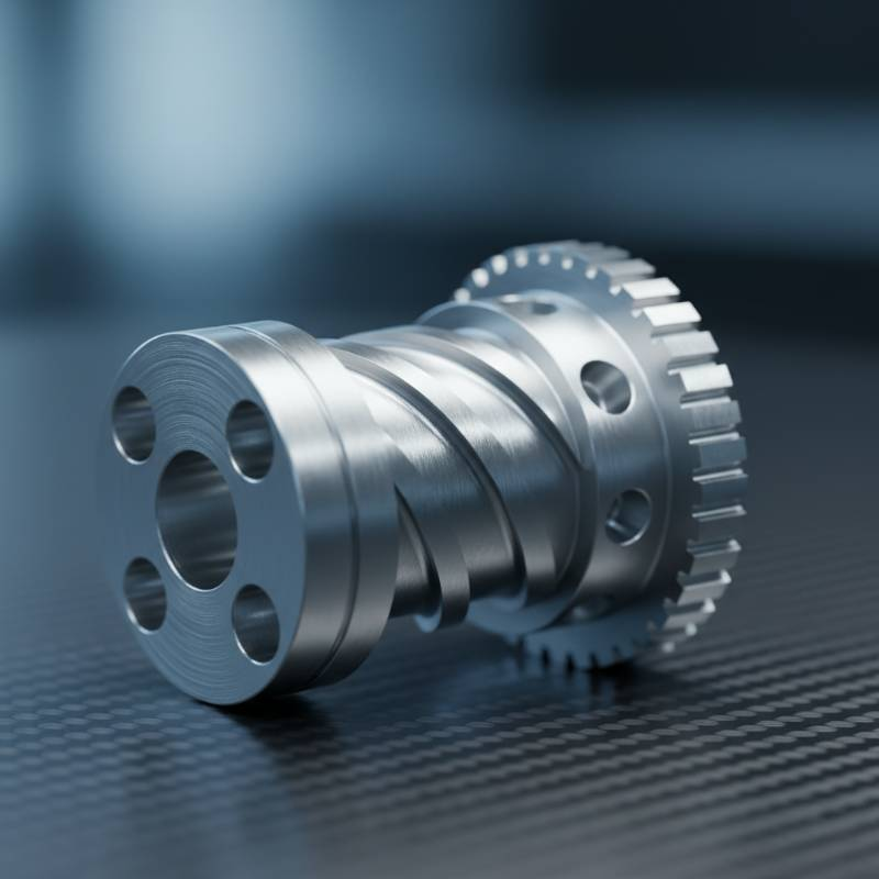 Close-up of machined AZ31B magnesium alloy part