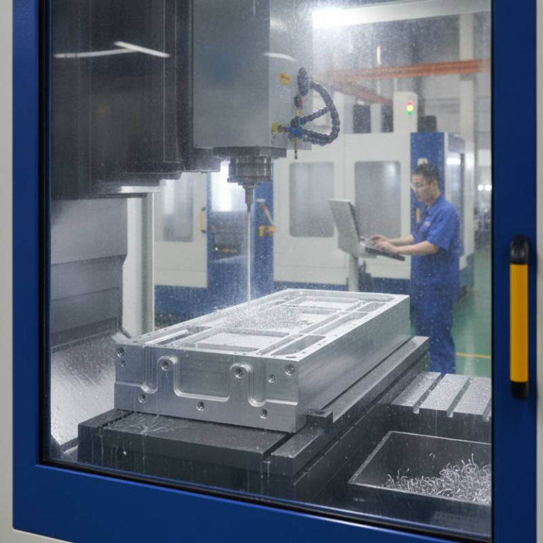 Aluminum EV battery tray CNC milling process