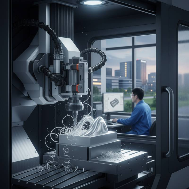 5-axis CNC machine milling magnesium