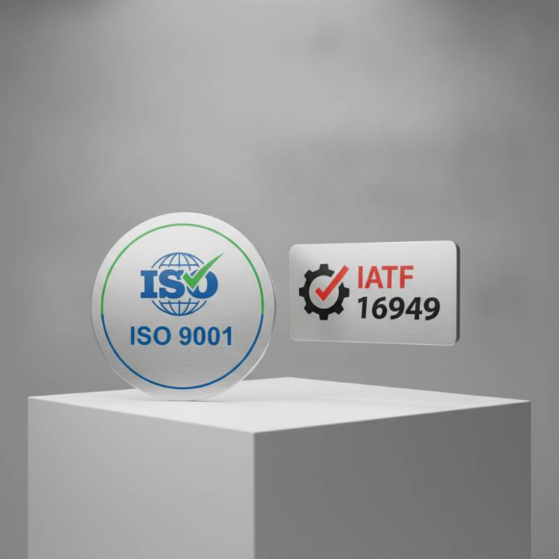 ISO 9001 and IATF 16949 certification logos