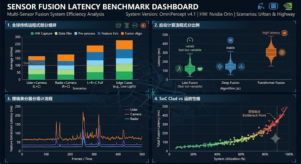 Data visualization of sensor fusion latency benchmarks