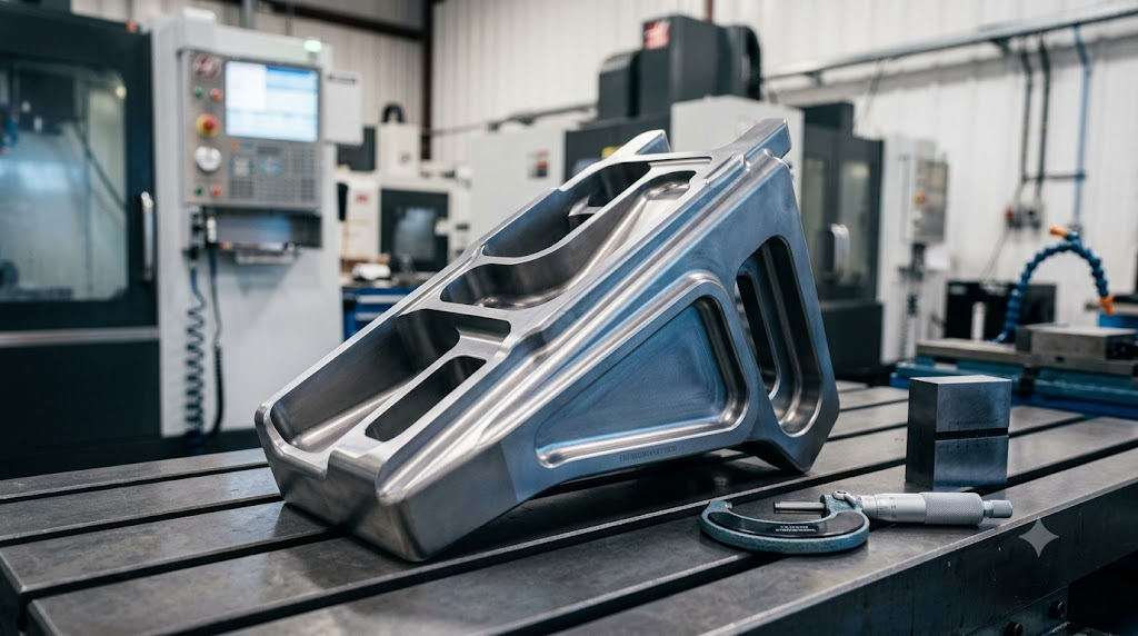 Titanium aerospace part with smooth radii