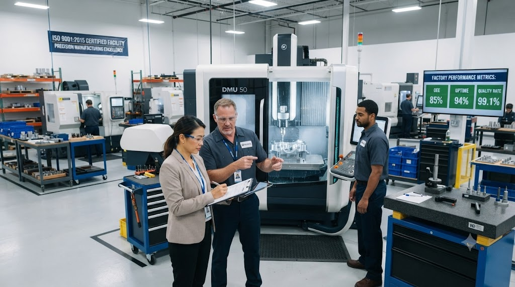 Industrial CNC factory audit inspection