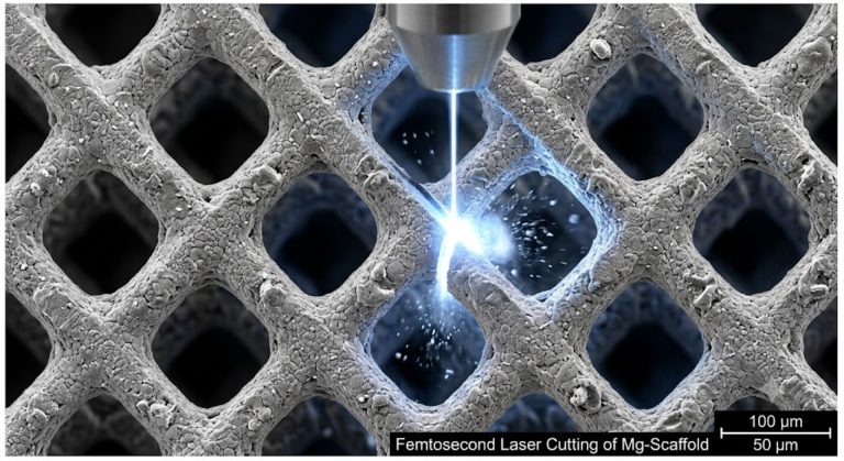 Femtosecond laser cutting magnesium tube