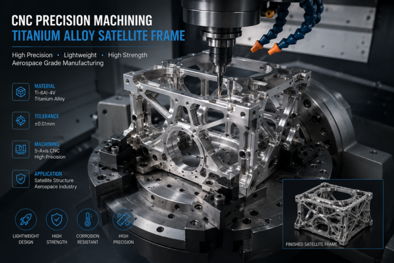 CNC machining titanium satellite frame