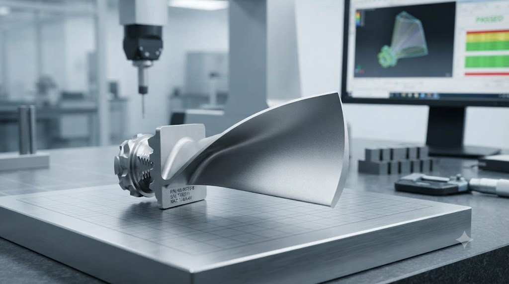 High-precision titanium aerospace turbine blade