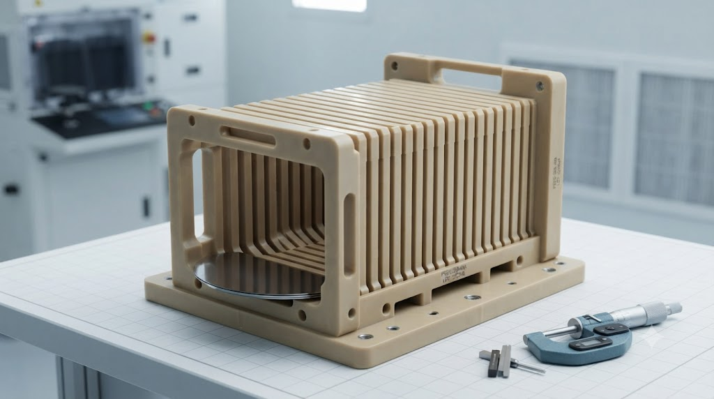 CNC machined PEEK semiconductor wafer carrier