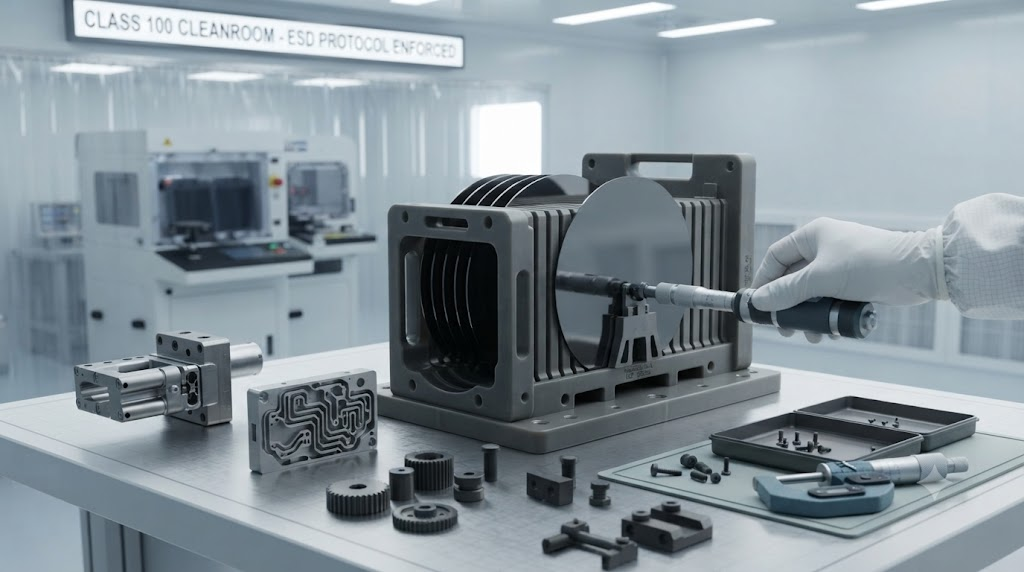 ESD-safe PEEK components in cleanroom