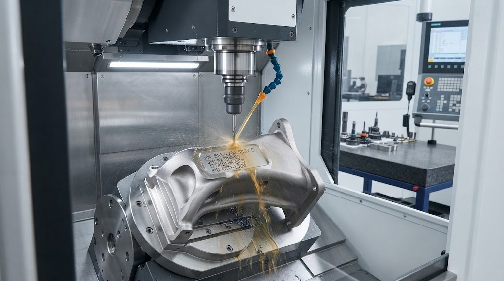 CNC Engraving Aerospace Part