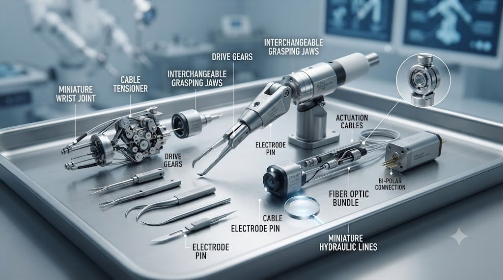Robotic surgical end-effector components.