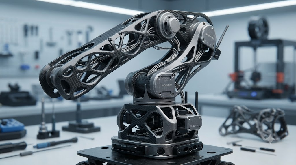 Lightweight robotic arm chassis